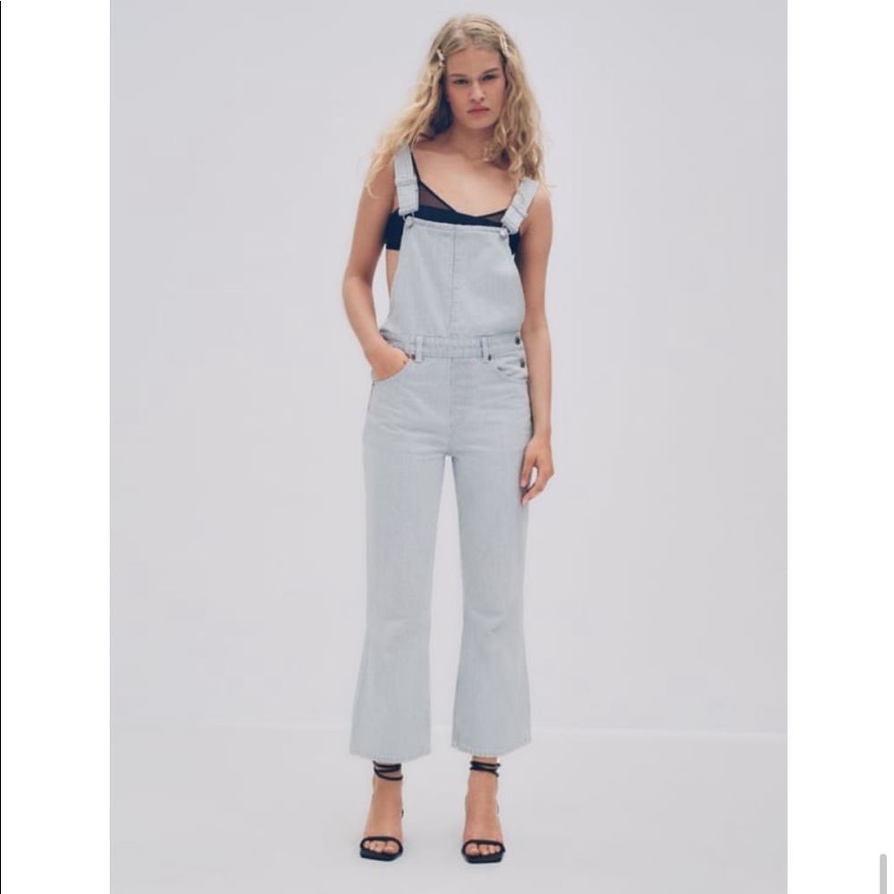 Zara Striped overalls size S NWT